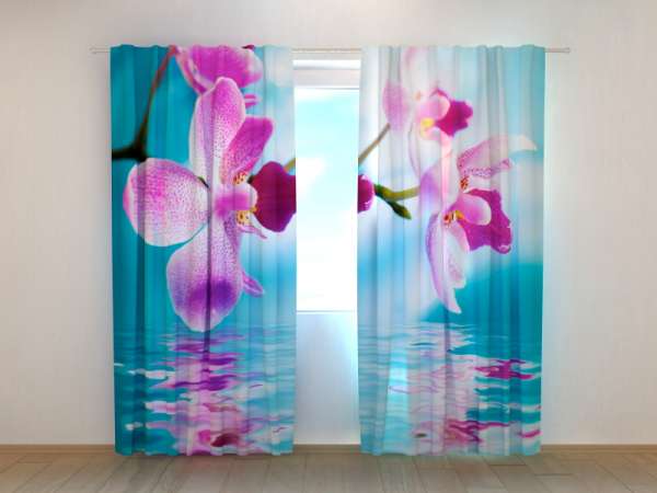 Photo curtain: SKYBLUE ORCHIDS