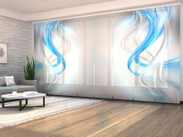 Panel curtain (1-8 pts.): BLUE AND GRAY HARMONY ABSTRACTION