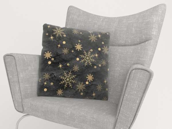 Pillowcase: GOLDEN SNOWFLAKES