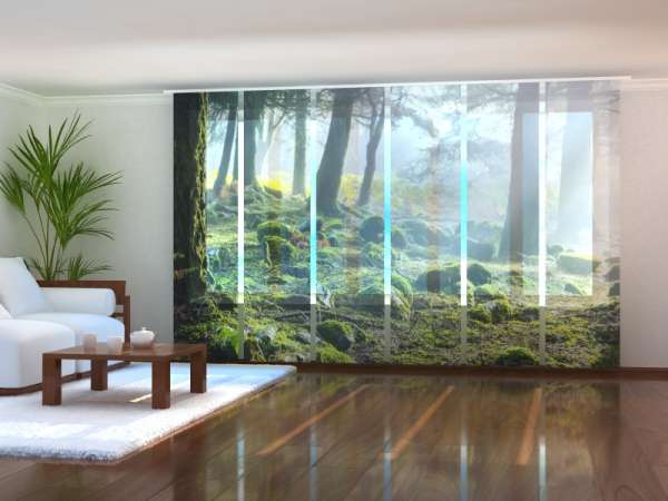 Sliding panel curtain (1-6 pts.): RAINFOREST AT SUNRISE