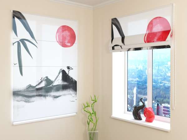 Roman blind: BEAUTIFUL JAPANESE WATERCOLOR