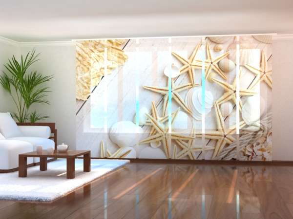 Sliding panel curtain (1-6 pts.): SEA STARS