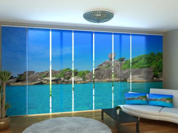 Sliding panel curtain (1-8 pts.): STONE COAST IN THAILAND