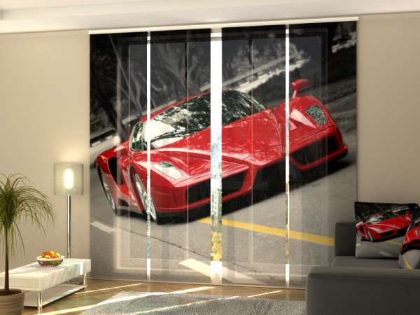 Sliding panel curtain (1-4 pts.): RED SUPERCAR