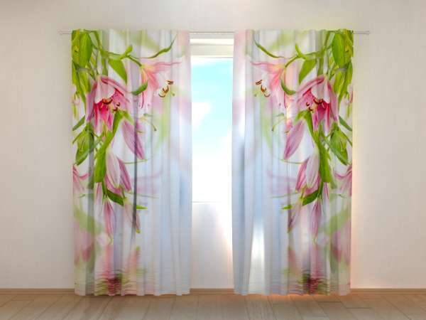 Photo curtain: PINK LILIES