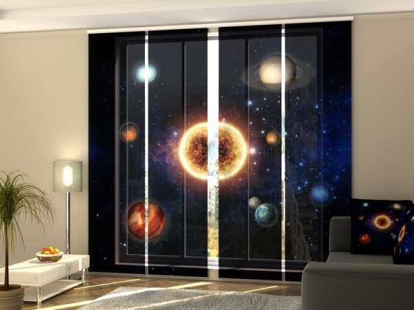 Sliding panel curtain (1-4 pts.): SUN AND PLANETS