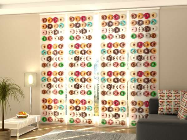 Sliding panel curtain (1-4 pts.): SWEET DONUTS