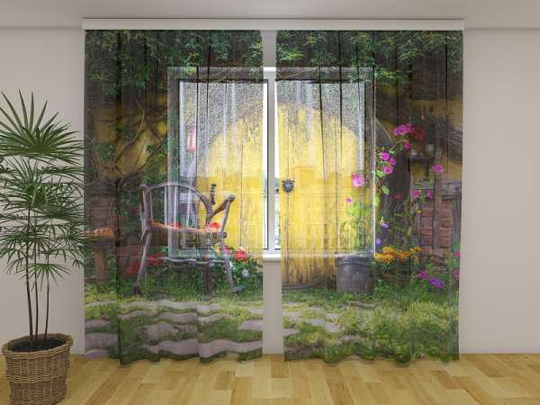 Chiffon curtain: HOBBITS HOUSE