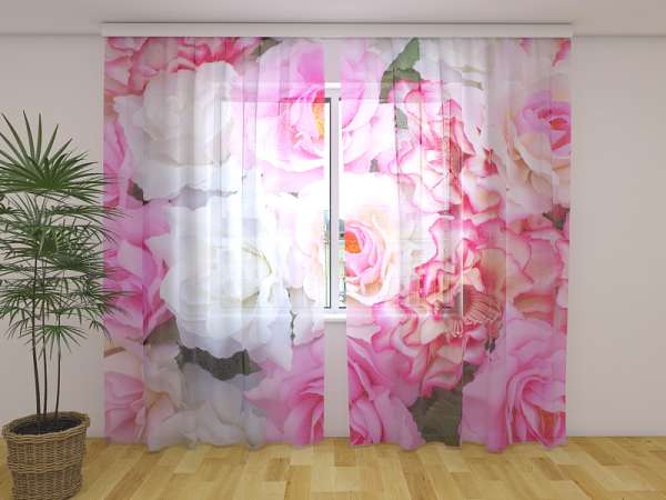 Chiffon curtain: TENDER ROSES