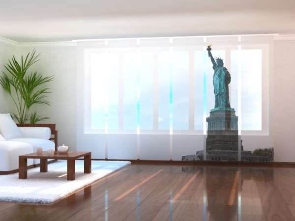 Sliding panel curtain (1-6 pts.): STATUE OF LIBERTY