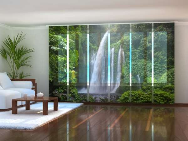 Sliding panel curtain (1-6 pts.): WATERFALL IN INDONESIA