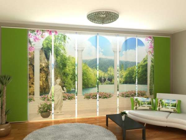 Sliding panel curtain (1-8 pts.): ARCHES AND WATERFALL