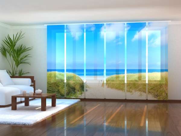 Sliding panel curtain (1-6 pts.): BEACH ON SYLT ISLAND