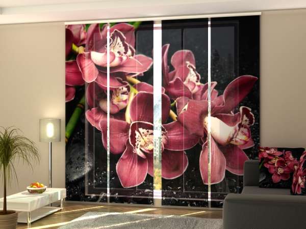 Sliding panel curtain (1-4 pts.): WINE СOLOURED ORCHID