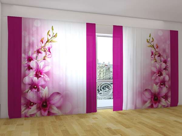 Panoramic curtain: VINE ORCHID