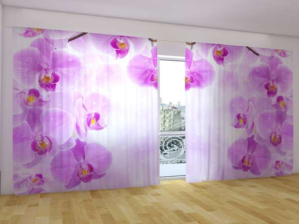 Panoramic curtain: STARRY ORCHIDS