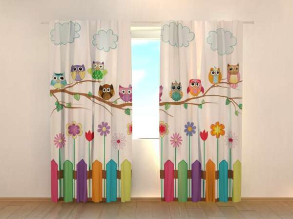 Photo curtain: FUNNY OWLS