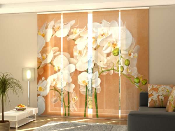 Sliding panel curtain (1-4 pts.): ASIA ORCHIDS