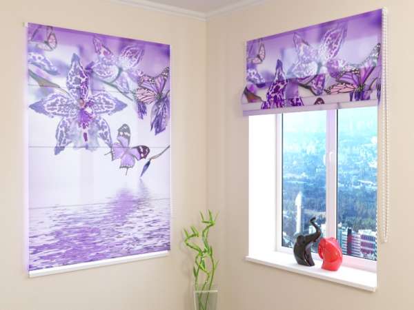 Roman blind: VIOLET ORCHID