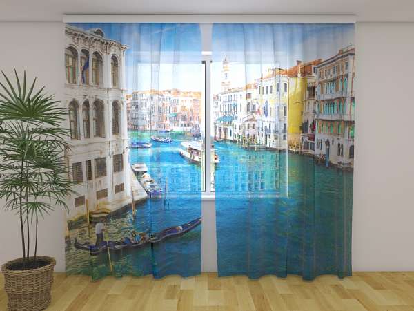 Chiffon curtain: VENICE WATERWAY