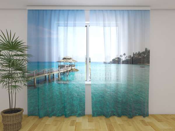 Chiffon curtain: PARADISE ISLAND