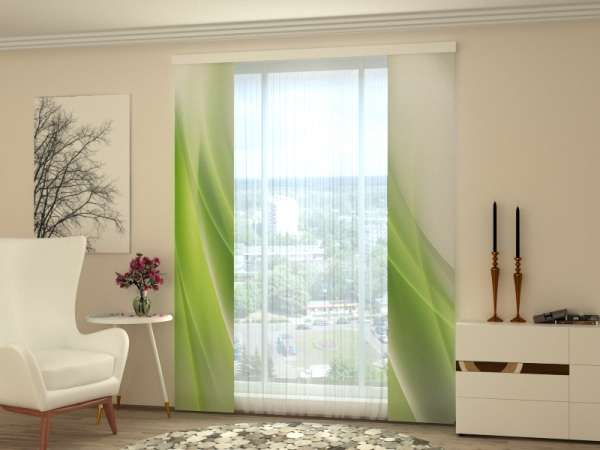 Sliding panel curtain (1-2 pts.): GREEN ABSTRACTION