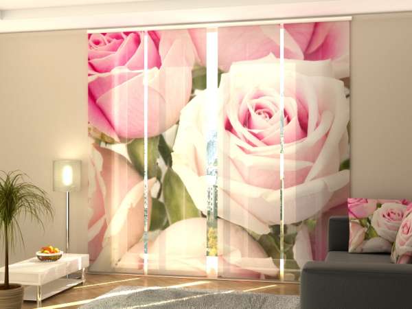 Sliding panel curtain (1-4 pts.): ROYAL ROSES