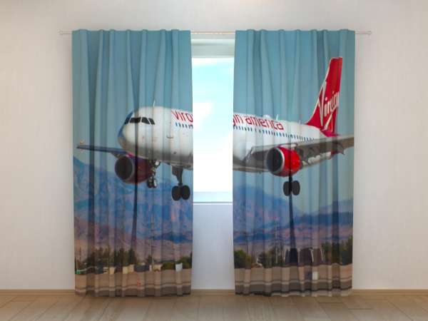 Photo curtain: VIRGIN AMERICA PLANE