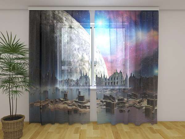 Chiffon curtain: INCREDIBLE WORLD