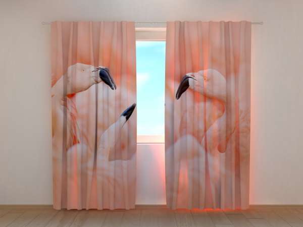 Photo curtain: AMAZING PINK FLAMINGOS