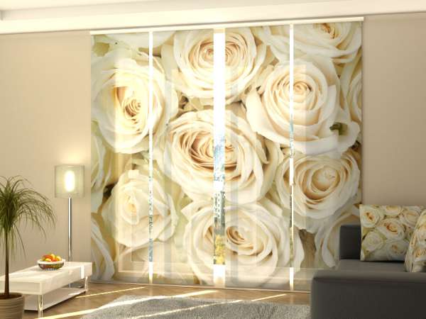 Sliding panel curtain (1-4 pts.): CHAMPAGNE ROSES