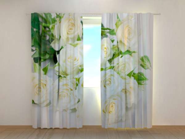 Photo curtain: WHITE ROSES