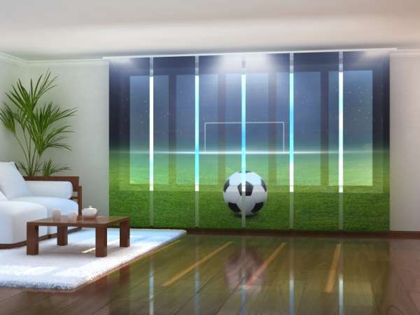 Sliding panel curtain (1-6 pts.): BALL ON THE FIELD