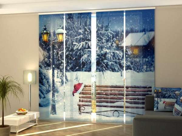 Sliding panel curtain (1-4 pts.): WAITING FOR CHRISTMAS