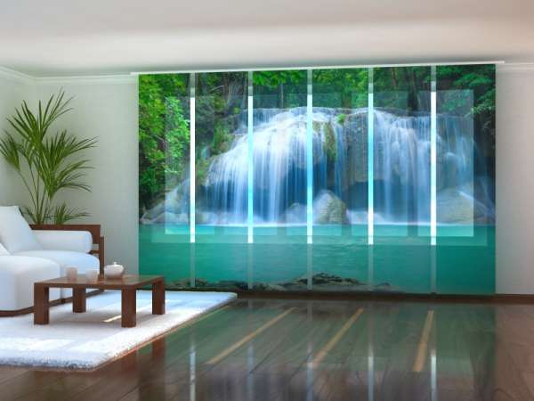 Sliding panel curtain (1-6 pts.): WHITE WATERFALL