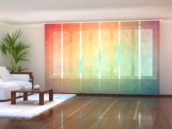 Sliding panel curtain (1-6 pts.): RAINBOW ABSTRACTION 2