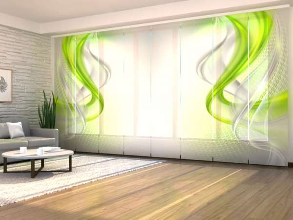 Panel curtain (1-8 pts.): GREEN ABSTRACTION