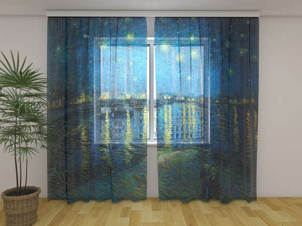 Chiffon curtain: STARRY NIGHT OVER THE RHONE