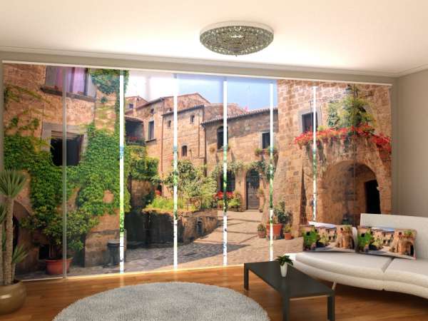 Sliding panel curtain (1-8 pts.): PICTURESQUE CORNER OF ITALY