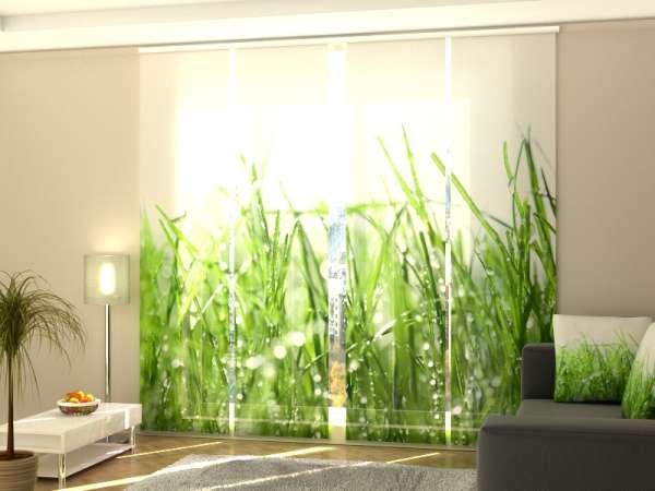 Sliding panel curtain (1-4 pts.): FRESH GREEN GRASS