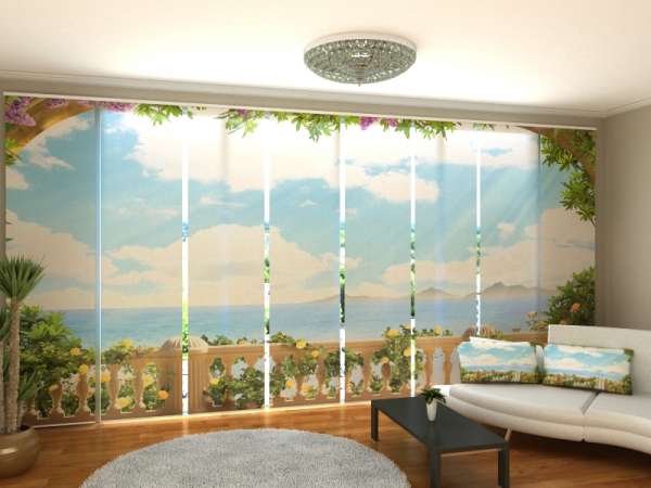 Sliding panel curtain (1-8 pts.): TERRACE WITH SEA VIEW