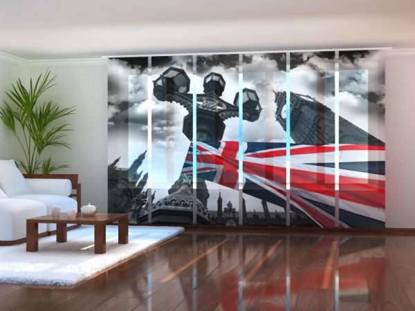 Sliding panel curtain (1-6 pts.): BRITISH FLAG