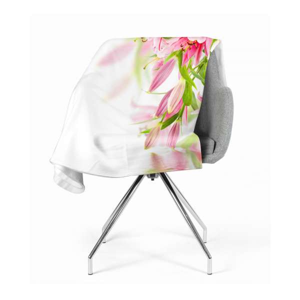 Fleece blanket: PINK LILIES