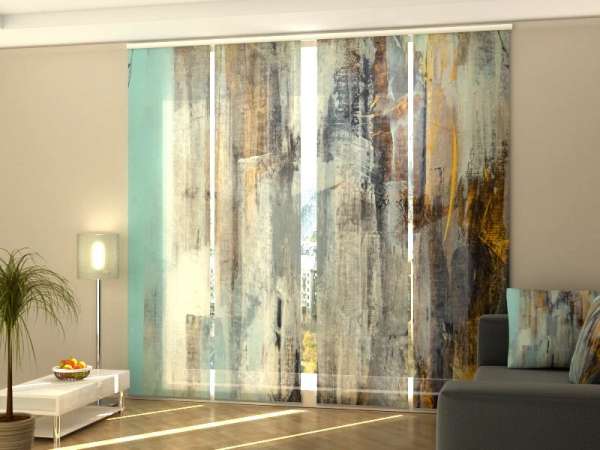 Sliding panel curtain (1-4 pts.): LIGHT PAINTED TEXTURE