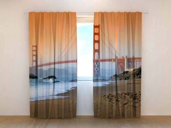 Photo curtain: GOLDEN GATE BRIDGE AT SUNSET