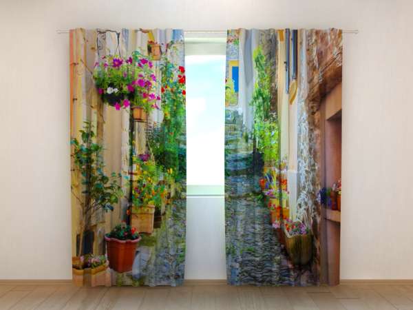 Photo curtain: BACK STREET IN FLOWERS