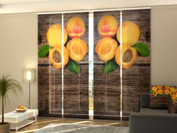 Sliding panel curtain (1-4 pts.): APRICOTS