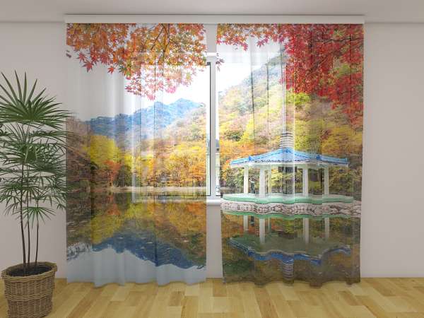 Chiffon curtain: AUTUMN IN SOUTH KOREA