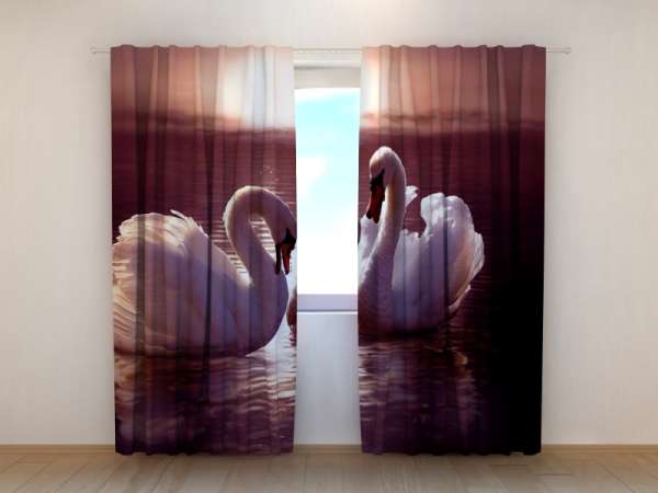 Photo curtain: SWANS AT SUNSET