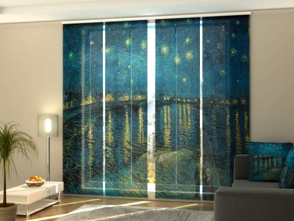 Sliding panel curtain (1-4 pts.): STARRY NIGHT OVER THE RHONE